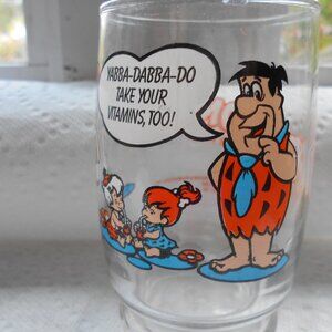 Flintstones Juice Glass- Vintage- Never Used
